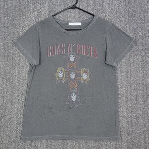 Guns N Roses T-Shirt Womens Small Gray Appetite For Destruction Short Sleeve